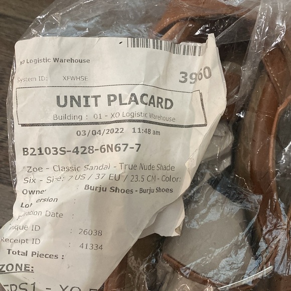 NWT BURJU Zoe True Nude shade 6 Classic Strappy Heeled Sandals | size 7 - Picture 6 of 10